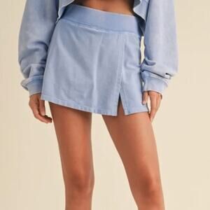 Kimberly C Skort – Blue Acid Wash Cotton, Small
